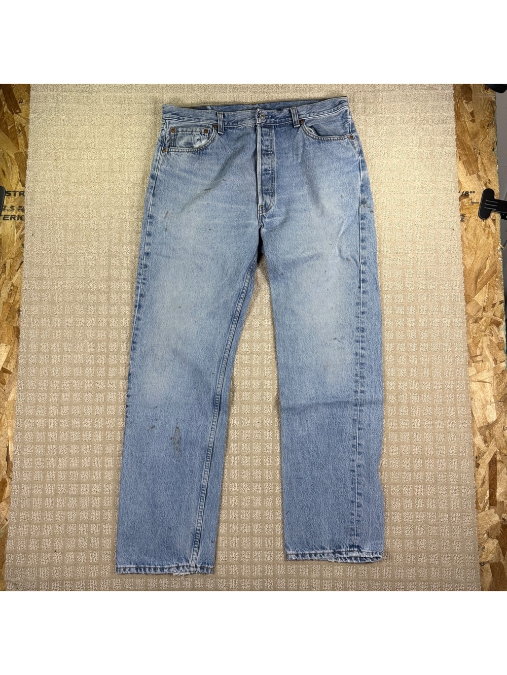 Levi's 501 Denim Jeans Light Wash 36x32 Made In Canada